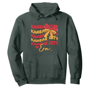 Groovy In My Kansas City Era Hoodie Retro Coquette Bow TS02 Dark Forest Green Print Your Wear