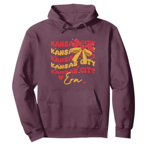 Groovy In My Kansas City Era Hoodie Retro Coquette Bow TS02 Maroon Print Your Wear