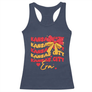 Groovy In My Kansas City Era Racerback Tank Top Retro Coquette Bow TS02 Navy Print Your Wear