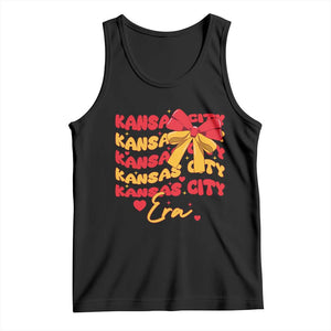 Groovy In My Kansas City Era Tank Top Retro Coquette Bow TS02 Black Print Your Wear