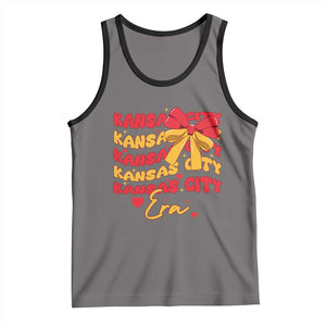 Groovy In My Kansas City Era Tank Top Retro Coquette Bow TS02 Deep Heather Black Print Your Wear