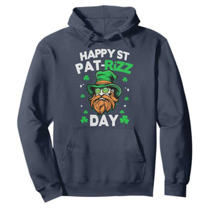 Happy St Pat Rizz Day Hoodie Funny St. Patrick's Day Leprechaun TS02 Navy Print Your Wear