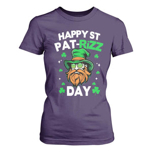 Happy St Pat Rizz Day T Shirt For Women Funny St. Patrick's Day Leprechaun TS02 Purple Print Your Wear