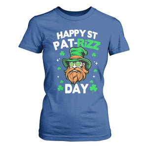 Happy St Pat Rizz Day T Shirt For Women Funny St. Patrick's Day Leprechaun TS02 Royal Blue Print Your Wear