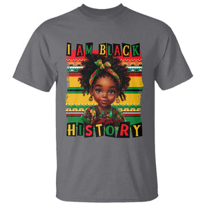 I Am Black History T Shirt Month Black Melanin Kids Girls TS02 Charcoal Print Your Wear