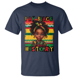 I Am Black History T Shirt Month Black Melanin Kids Girls TS02 Navy Print Your Wear