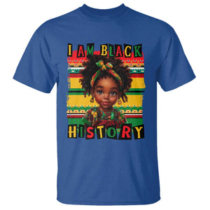 I Am Black History T Shirt Month Black Melanin Kids Girls TS02 Royal Blue Print Your Wear