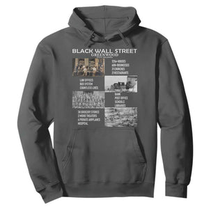 Black Wall Street Hoodie Black Business Black History Month TS02 Dark Heather Print Your Wear
