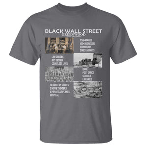 Black Wall Street T Shirt Black Business Black History Month TS02 Charcoal Print Your Wear