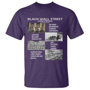 Black Wall Street T Shirt Black Business Black History Month TS02 Purple Print Your Wear