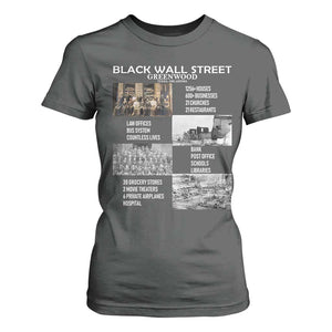 Black Wall Street T Shirt For Women Black Business Black History Month TS02 Dark Heather Print Your Wear