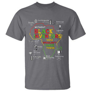 Proud Black Inventors T Shirt Black History Month African American Pride TS02 Charcoal Print Your Wear