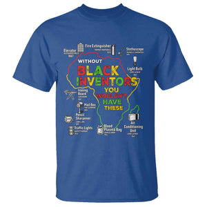 Proud Black Inventors T Shirt Black History Month African American Pride TS02 Royal Blue Print Your Wear