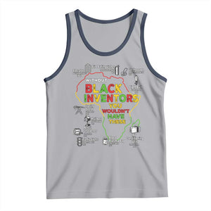 Proud Black Inventors Tank Top Black History Month African American Pride TS02 Athletic Heather Navy Print Your Wear