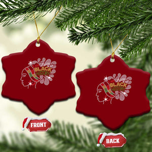 I Am Black History Ceramic Ornament Black Girl Sparkling Bling TS02 Print Your Wear