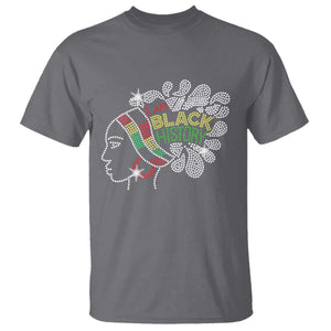 I Am Black History T Shirt Black Girl Sparkling Bling TS02 Charcoal Print Your Wear