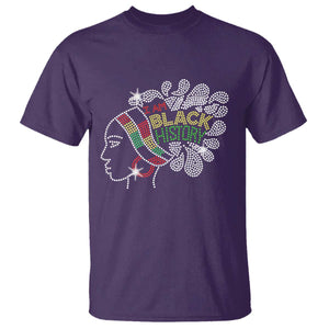 I Am Black History T Shirt Black Girl Sparkling Bling TS02 Purple Print Your Wear
