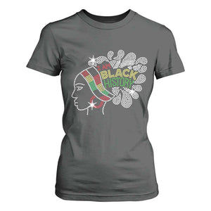 I Am Black History T Shirt For Women Black Girl Sparkling Bling TS02 Dark Heather Print Your Wear