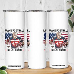 Make American Football Great Again Skinny Tumbler Funny Trump US Flag Vintage TS02 Print Your Wear