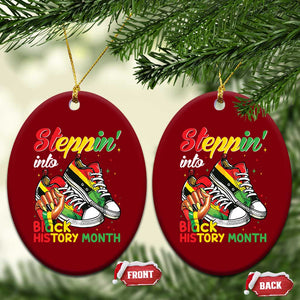 Stepping Into Black History Month Ceramic Ornament Black Girls Sneakers TS02 Print Your Wear
