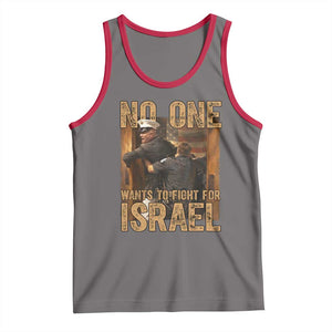 No One Wants To Fight For Israel Tank Top America First Veteran Message Anti War TS02 Deep Heather Red Print Your Wear
