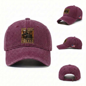 No One Wants To Fight For Israel Washed Cotton Baseball Cap America First Veteran Message Anti War TS02 Washed Cap Universal Fit Burgundy Print Your Wear