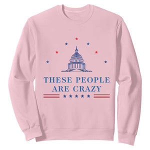 These People Are Crazy Capitol Political Humor Sweatshirt Funny Government Politics TS02 Light Pink Print Your Wear