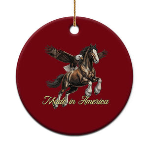 Made in America Patriotic Eagle and Horse Ceramic Ornament Strong American Pride Western Style TS02 1pc Red Print Your Wear