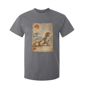 Baby Punch the Monkey Japanese Style Graphic T Shirt For Kid Dragging Plush Toy Vintage Art Gift TS02 Charcoal Print Your Wear