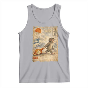 Baby Punch the Monkey Japanese Style Graphic Tank Top Dragging Plush Toy Vintage Art Gift TS02 Athletic Heather Print Your Wear