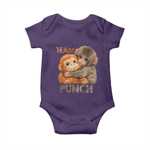 Team Punch Viral Baby Monkey Baby Onesie Cute Monkey Hugging Plush Toy Internet Trend Gift TS02 Purple Print Your Wear