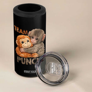Team Punch Viral Baby Monkey 4 in 1 Can Cooler Tumbler Cute Monkey Hugging Plush Toy Internet Trend Gift TS02 Print Your Wear