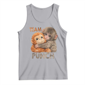 Team Punch Viral Baby Monkey Tank Top Cute Monkey Hugging Plush Toy Internet Trend Gift TS02 Athletic Heather Print Your Wear