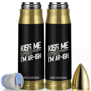 Kiss Me Im ARish Funny St Patricks Day Bullet Tumbler Tactical Irish Humor for Gun Enthusiasts TS02 Black Print Your Wear