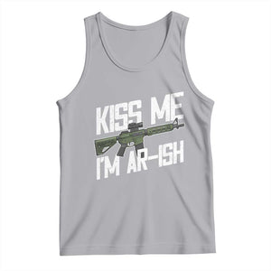 Kiss Me Im ARish Funny St Patricks Day Tank Top Tactical Irish Humor for Gun Enthusiasts TS02 Athletic Heather Print Your Wear