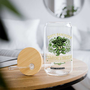 Dirty Sanchezs Tacos and Beer Funny Fiesta Glass Can Cerveza Cold as Your Exes Heart Mexican Party Humor TS02 Print Your Wear