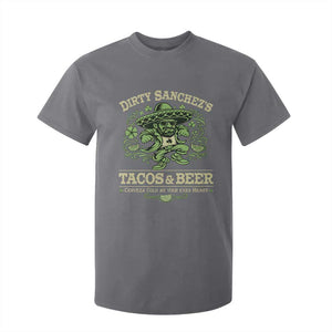 Dirty Sanchezs Tacos and Beer Funny Fiesta T Shirt For Kid Cerveza Cold as Your Exes Heart Mexican Party Humor TS02 Charcoal Print Your Wear