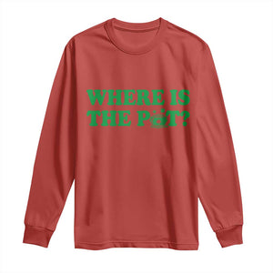 Where Is The Pot Funny St Patricks Day Long Sleeve Shirt Lucky Clover Irish Drinking Humor TS02 Red Print Your Wear