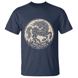 Year of the Fire Horse 1966 2026 Graphic T Shirt 60 Years Chinese Zodiac Horse Vintage Style TS02 Navy Print Your Wear