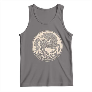 Year of the Fire Horse 1966 2026 Graphic Tank Top 60 Years Chinese Zodiac Horse Vintage Style TS02 Deep Heather Print Your Wear