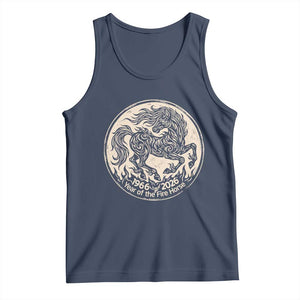 Year of the Fire Horse 1966 2026 Graphic Tank Top 60 Years Chinese Zodiac Horse Vintage Style TS02 Navy Print Your Wear