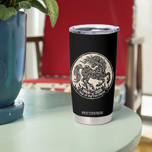 Year of the Fire Horse 1966 2026 Graphic Tumbler Cup 60 Years Chinese Zodiac Horse Vintage Style TS02 Print Your Wear