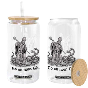 Go On Now Git Funny Saint Patrick Banishing Snakes Glass Can Irish History Humor St Patricks Day TS02 Print Your Wear