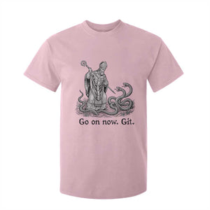 Go On Now Git Funny Saint Patrick Banishing Snakes T Shirt For Kid Irish History Humor St Patricks Day TS02 Light Pink Print Your Wear