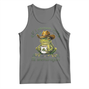 If I Shenan Once I Will Shenanigan Funny Frog Cowboy Tank Top St Patricks Day Shenanigans Humor TS02 Black Heather Print Your Wear