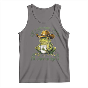 If I Shenan Once I Will Shenanigan Funny Frog Cowboy Tank Top St Patricks Day Shenanigans Humor TS02 Deep Heather Print Your Wear