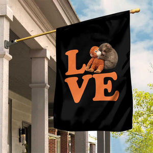 Love Punch the Baby Monkey Garden Flag Cute Hugging Plush Toy Viral Friendship TS02 Print Your Wear