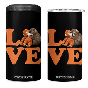 Love Punch the Baby Monkey 4 in 1 Can Cooler Tumbler Cute Hugging Plush Toy Viral Friendship TS02 One Size: 16 oz Black Print Your Wear