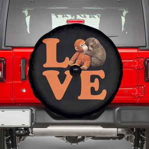 Love Punch the Baby Monkey Spare Tire Cover Cute Hugging Plush Toy Viral Friendship TS02 Black Print Your Wear