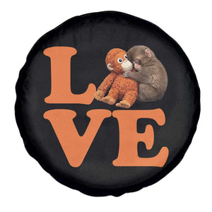 Love Punch the Baby Monkey Spare Tire Cover Cute Hugging Plush Toy Viral Friendship TS02 Print Your Wear